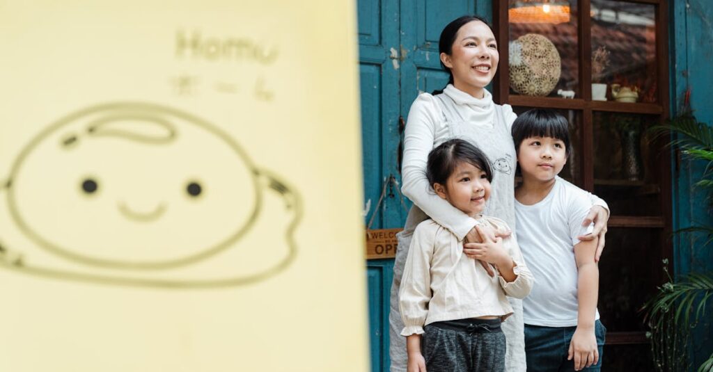 主婦がAIを活用して副業を始める姿を前向きに描いた応援イメージ