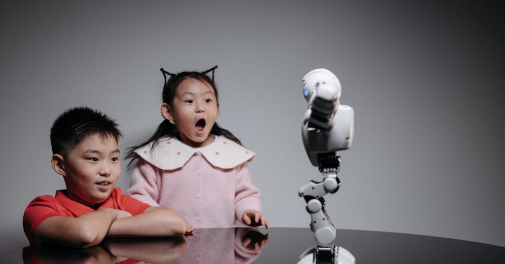 AIとブログを活用して自由に教材を作成し未来を切り開く姿を描いたイメージ