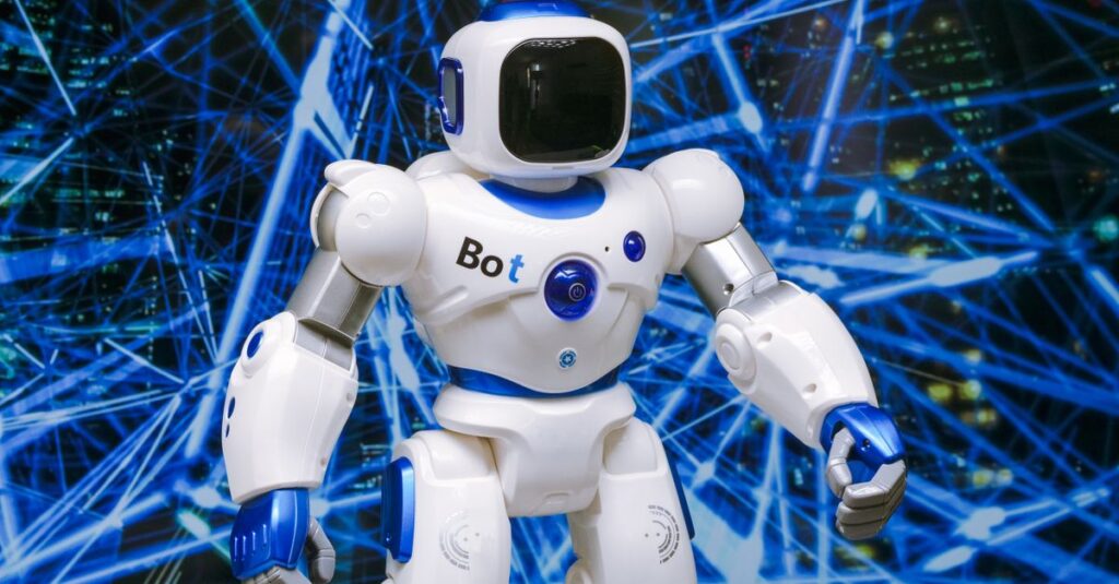 AIでブログを自動化することで時間とコストを削減し、効率的に運用できる様子を示す画像